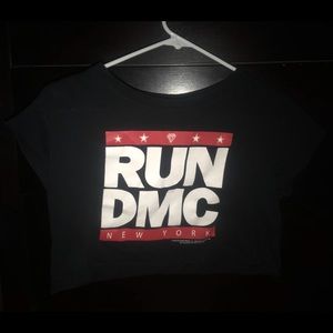 Black Run DMC crop top